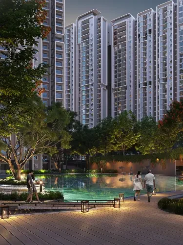 Pool & building · developer illustration